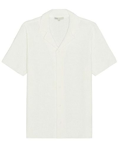 Onia Cotton Textured Camp Shirt - White