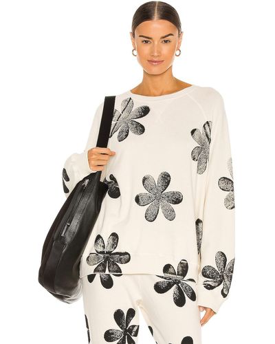 The Great The Slouch Daisy Stamp Sweatshirt - White