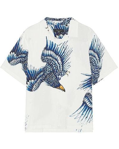 Rag & Bone Printed Avery Shirt - Blue