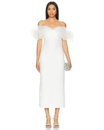Line & Dot Starlet Midi Dress - White