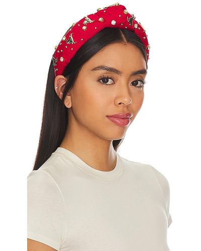 Lele Sadoughi X Nba Chicago Bulls Embellished Headband - Red