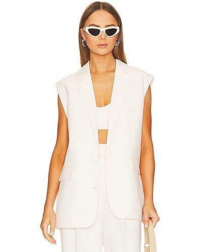 Shona Joy Irena Sleeveless Tailored Blazer - White