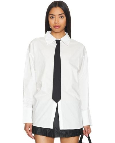 Lioness Camisa con corbata - Blanco