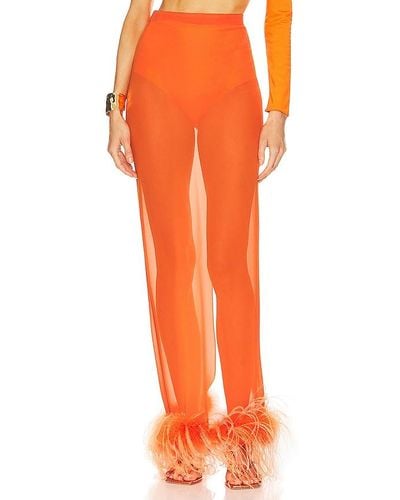 GIUSEPPE DI MORABITO Feathers Maxi Skirt - Orange