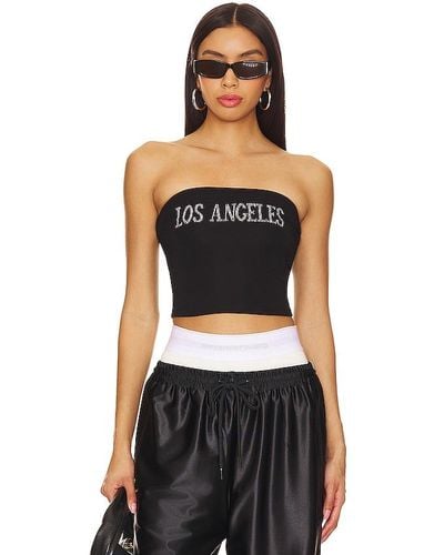 superdown Los angeles cropped tube top - Negro
