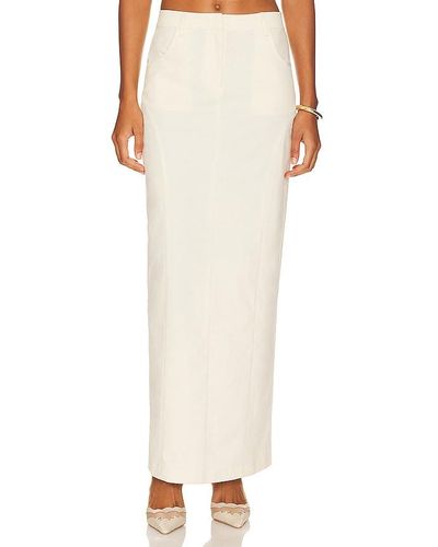 Line & Dot Jo Maxi Skirt - White