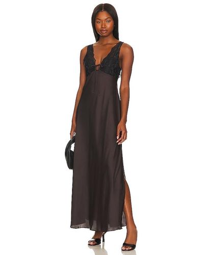 Free People X Intimately Fp Country Side Maxi Slip In Hot Fudge - Brown