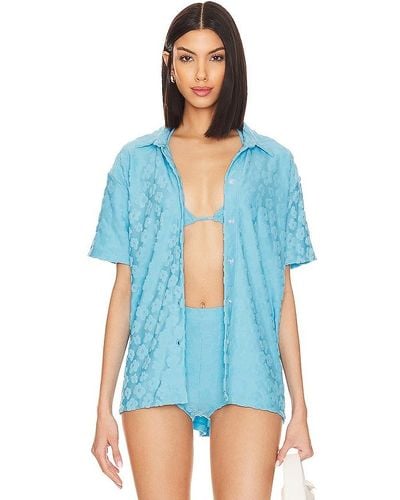 Lovers + Friends Camisa vacation blues - Azul