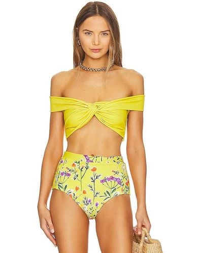 Silvia Tcherassi Gavi Bikini Top - Yellow