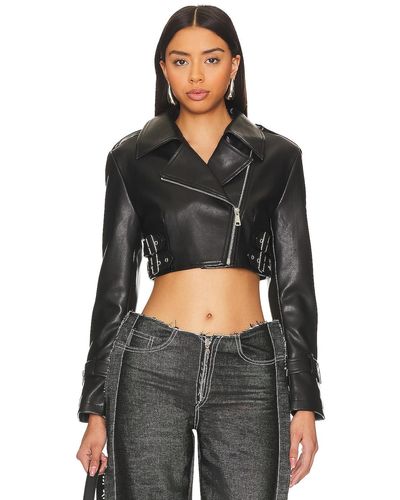 superdown Simone Faux Leather ジャケット - ブラック