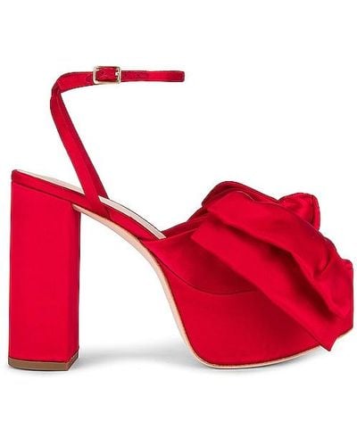 Loeffler Randall Kiki Bow Platform Heel - Red
