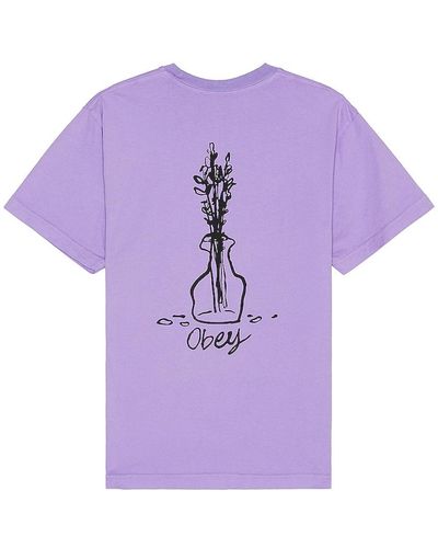 Obey Tシャツ - パープル