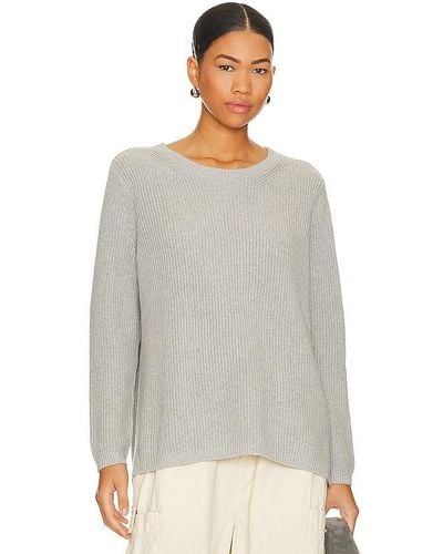525 Emma Crewneck Shaker Sweater - Gray