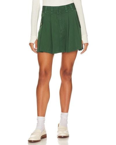 Free People JUPE COURTE PLEATS TO MEET YOU - Vert