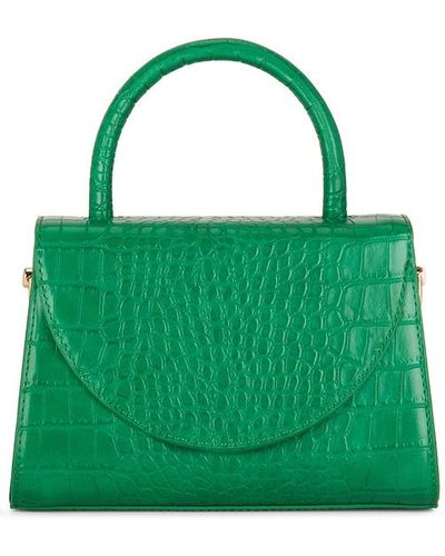 OLGA BERG Nadia Faux Leather Embossed Top Handle Bag - Green