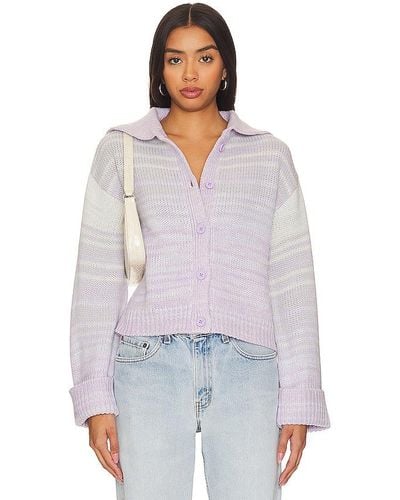 525 Suzanne ombre chunky collar cardigan - Blanco