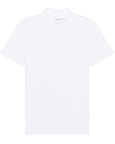 Calvin Klein Smooth Classic Solid Polo - White
