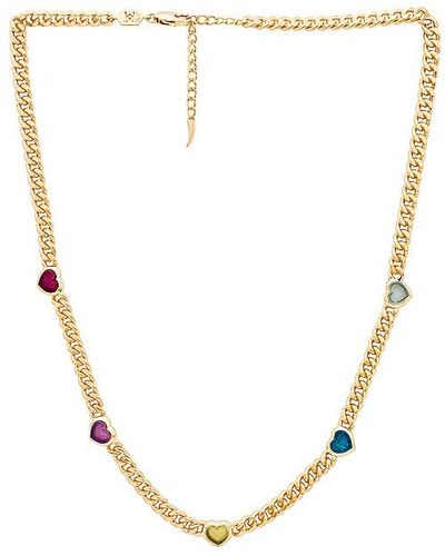 Missoma Jelly Heart Gemstone Necklace - Metallic