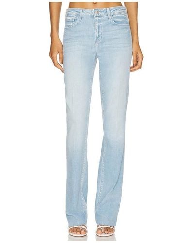 L'Agence Ruth High Rise Straight Jeans - Blue