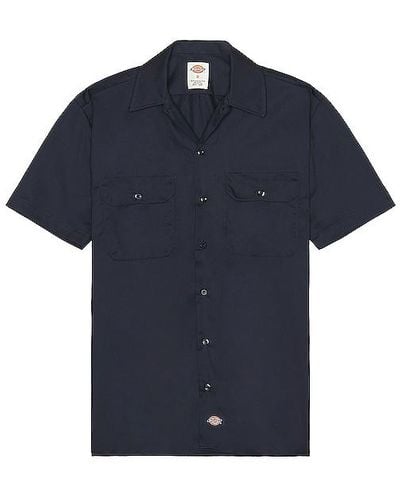Dickies Original Twill Short Sleeve Work Shirt - Blue