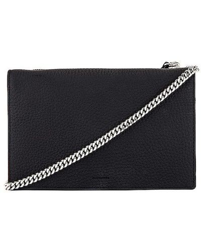 AllSaints Fetch Chain Crossbody Wallet - Black