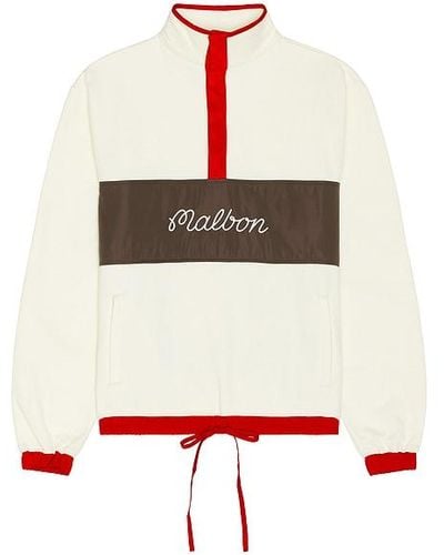 Malbon Golf Mandalay Polar Fleece 1/4 Zip Sweater - White