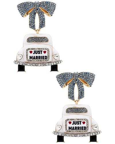 BaubleBar Pendiente just married car - Blanco