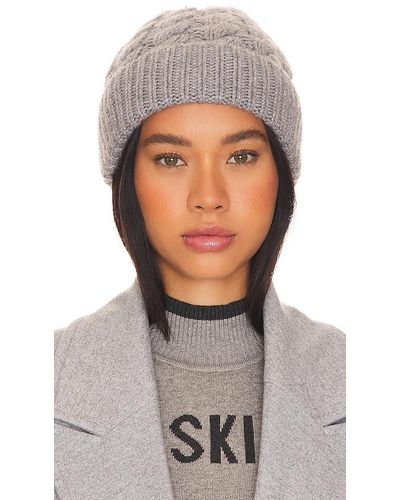 Autumn Cashmere Chunky Cable Hat - Gray