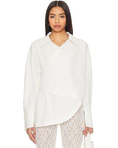 House Of Sunny Artist's Way Wrap Shirt - White