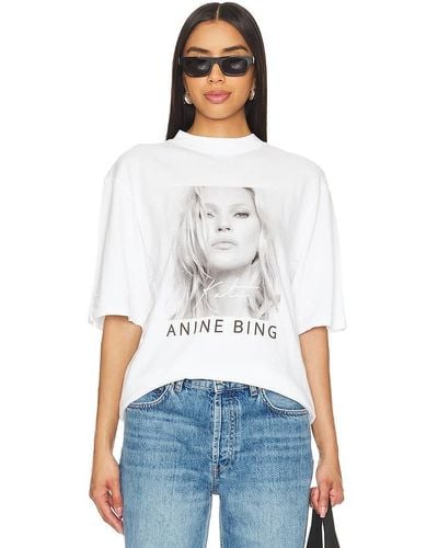 Anine Bing Camiseta avi kate moss - Blanco