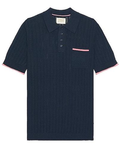 Scotch & Soda Openwork Polo - Blue