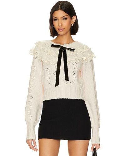 Free People Hold Me Closer Sweater - White