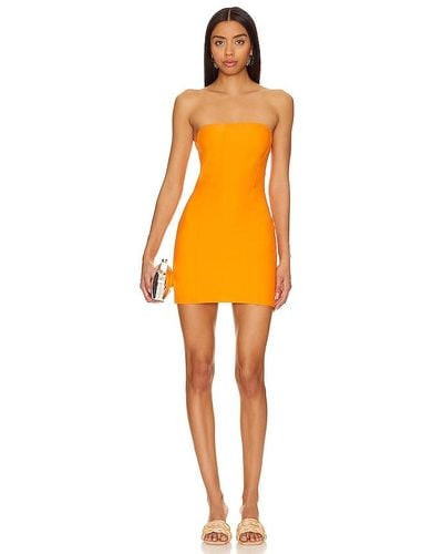 Matthew Bruch Strapless Mini Dress - Orange
