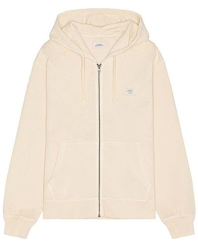 Saturdays NYC Canal Pigment Dyed Zip Hoodie - Natural