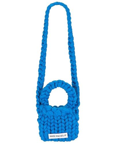 Hope Macaulay Colossal Knit Crossbody Bag - Blue