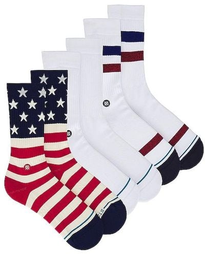 Stance The Americana 3 Pack Sock - Red