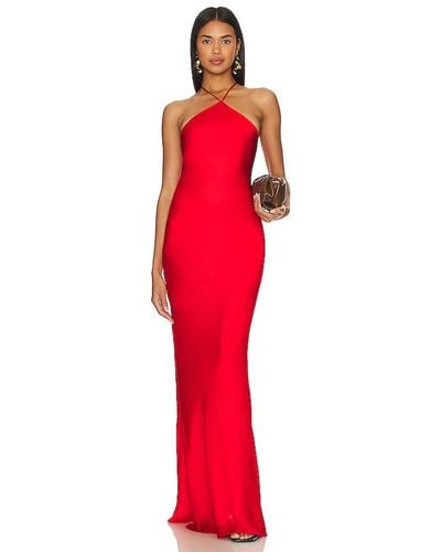 Line & Dot Kira Maxi Dress - Red