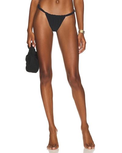 WeWoreWhat Adjustable Ruched Bikini Bottom - Black
