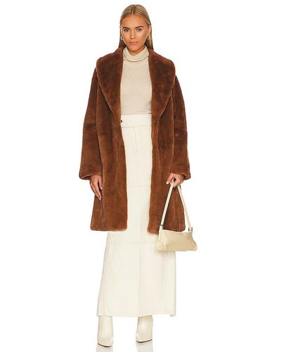 Apparis Bree Faux Fur Coat - Brown