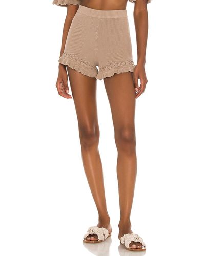 House of Harlow 1960 X Sofia Richie Colleen Knit Shorts - Brown