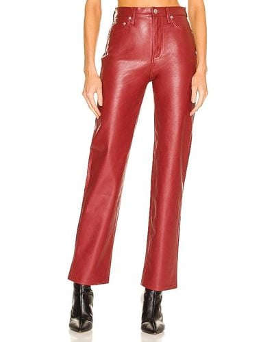 Pistola Cassie Super High Rise Straight Pant - Red
