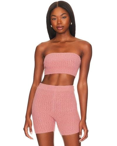 Lovers + Friends Reign cropped tube top - Rojo