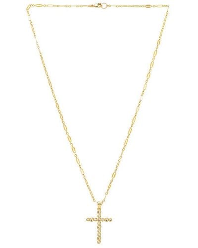 Joy Dravecky Jewelry Francesca Cross Necklace - Metallic