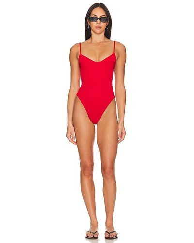 Haight Ribbed Monica One Piece - Red