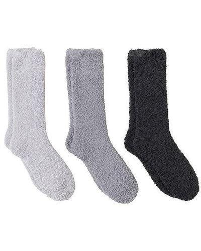 Barefoot Dreams Cozychic 3 Pair Sock Set - White