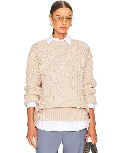 Song of Style Naara Cable Crew Pullover - Natural