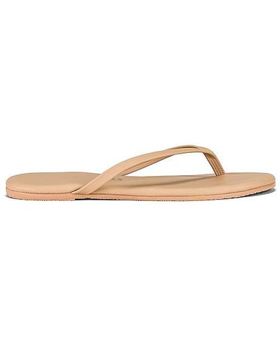 TKEES Lily Faux Leather Flip Flop - White