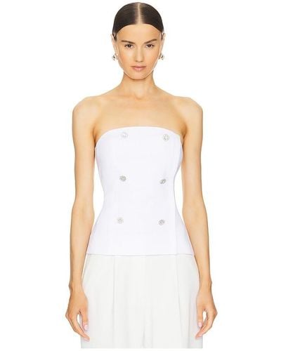 L'Agence Fay Strapless Bustier - White