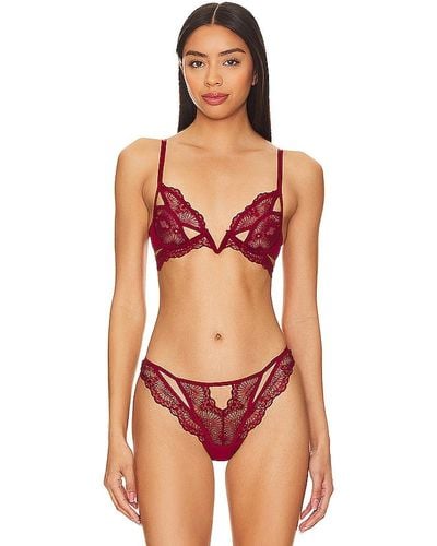 Buy THISTLE & SPIRE Sidney Open Cup Bra - Burgundy At 57% Off