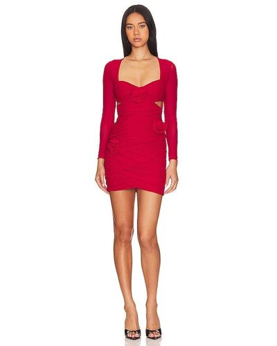 Bardot Pippa Mesh Mini Dress - Red